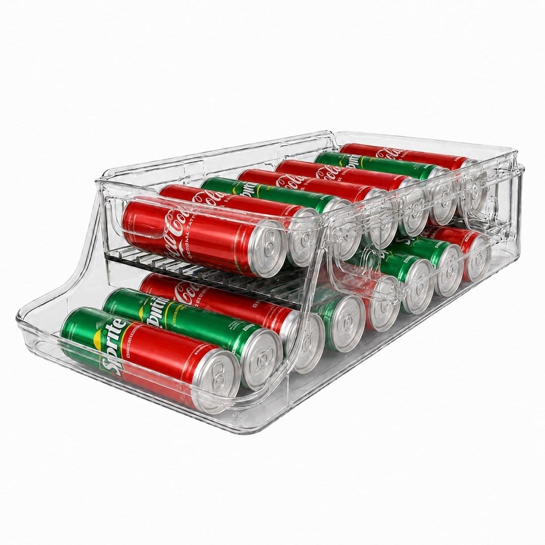 Sunup SN-38900 İki Katlı Yan Askılı Şeffaf Buzdolabı Raflığı 34x13.5x16.8 Cm