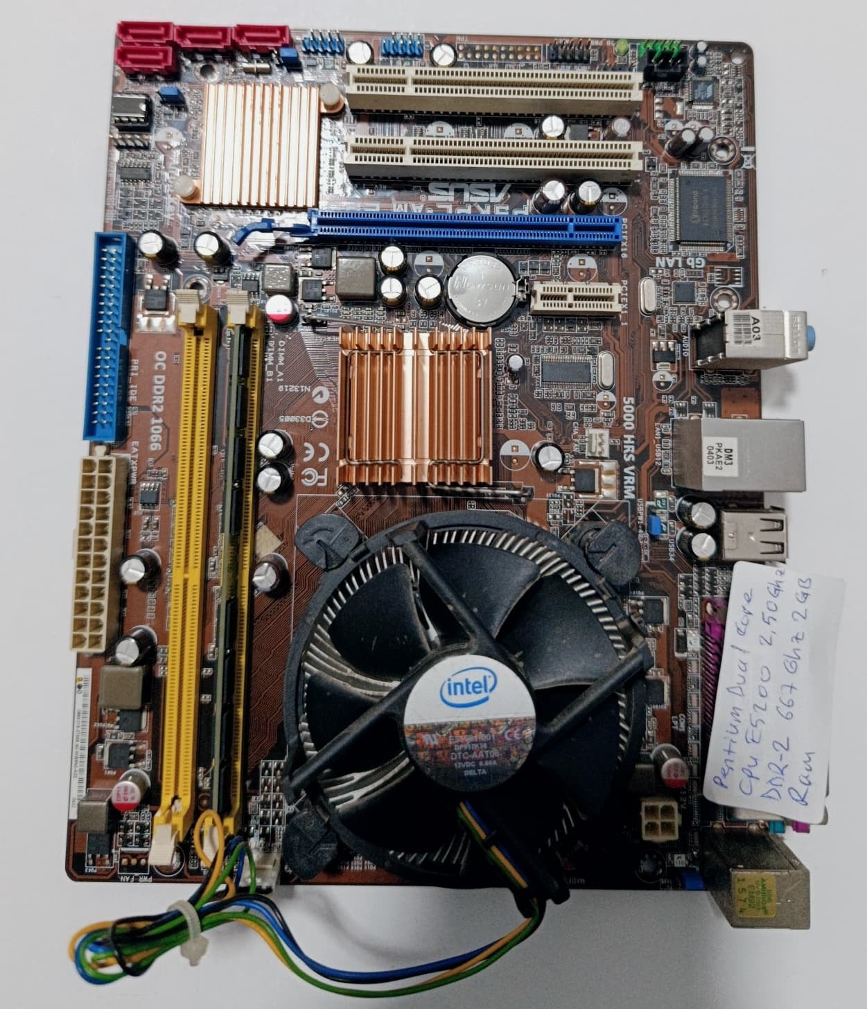 Yenilenmiş Asus P5KPL - AM EPU DDR2 Anakart, Petium Dual Core CPU E5200 2,50 Ghz DDR2 667 Mhz 2 GB ram AsusYenilenmiş Asus P5KPL - AM EPU DDR2 Anakart, Petium Dual Core CPU E5200 2,50 Ghz DDR2 667 Mhz 2 GB ram 