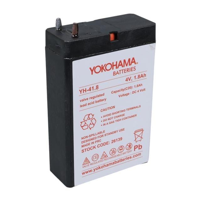 Yokohama YH-41.8 4 Volt - 1.8 Amper Akü (50X76x22 Mm)