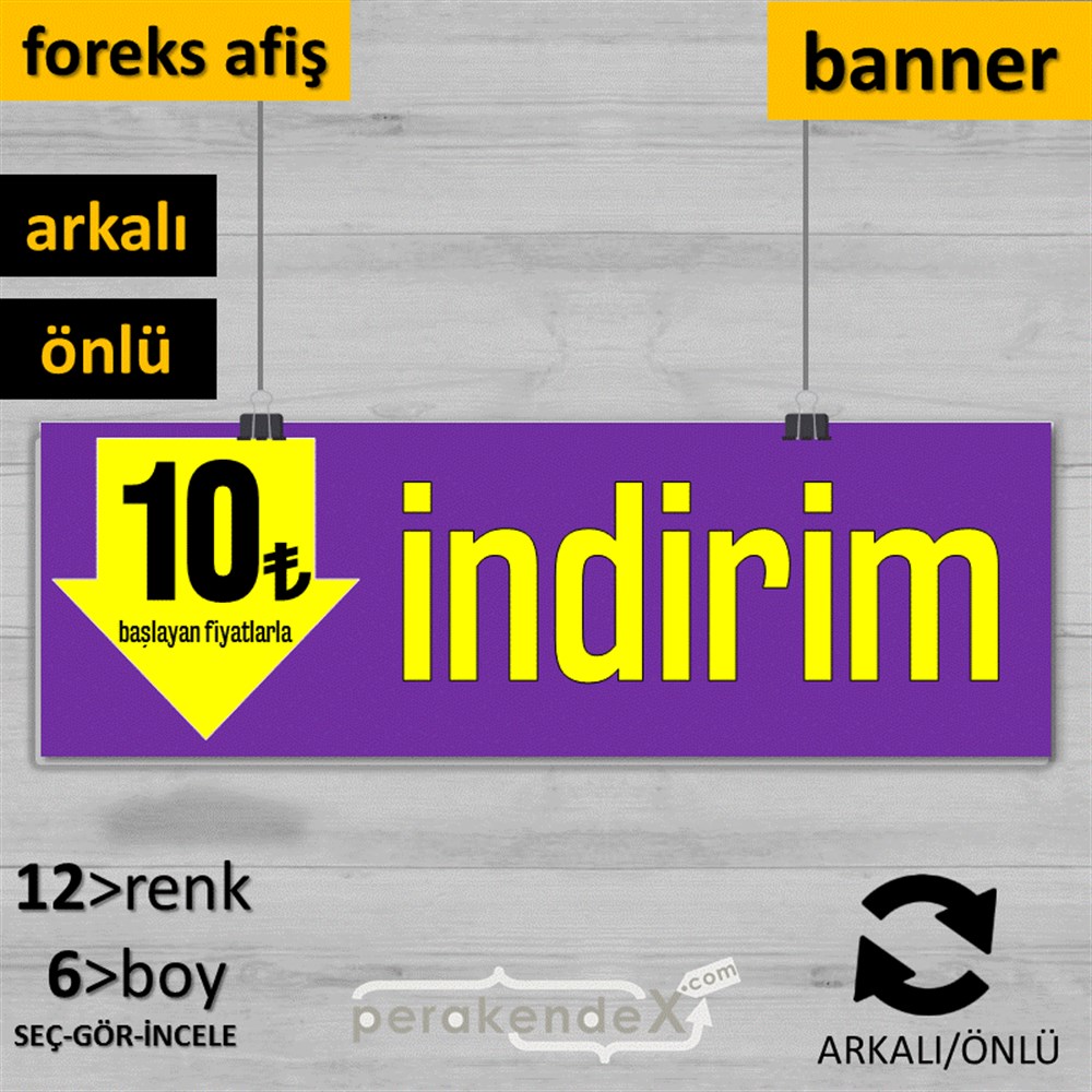 10 Tl Den Başlayan Fiyatlarla Fiyatlık SERT PLASTİK POSTER,  AFİŞ (BANNER) -dikdörtgen,çift yön baskı