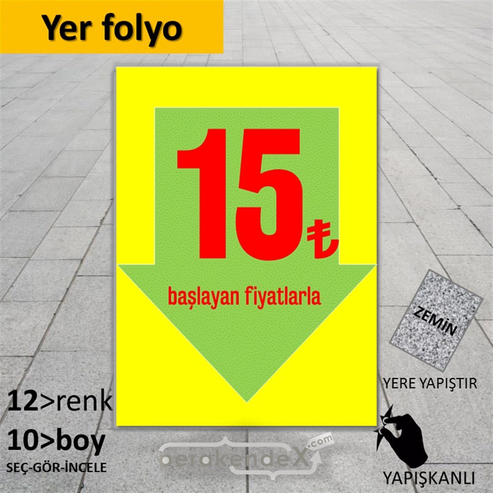 15 Tl Den Başlayan Fiyatlarla Fiyatlık YER - ZEMİN FOLYO,  VİNİL -dikdörtgen,tek yön baskı