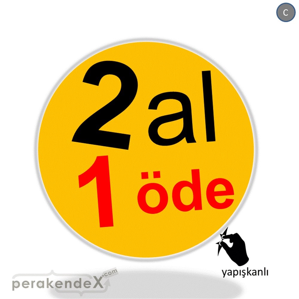 2 al 1 öde CAMA YAPIŞAN FOLYO -oval,tek yön baskı