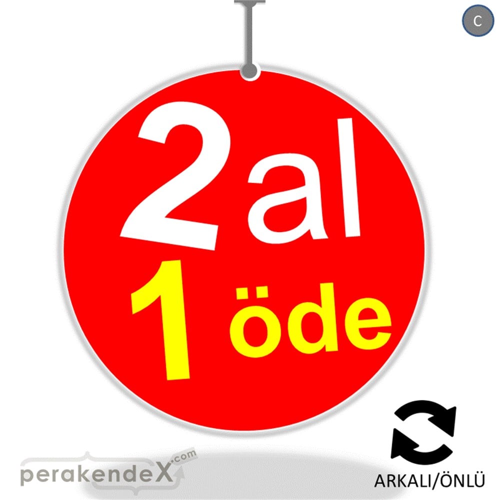 2 al 1 öde DÖNKARTI -oval,çift yön baskı