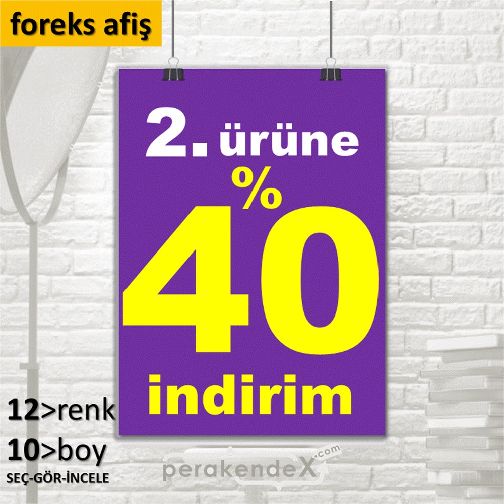 2. ürüne yüzde 40 indirim SERT PLASTİK POSTER -dikdörtgen,tek yön baskı