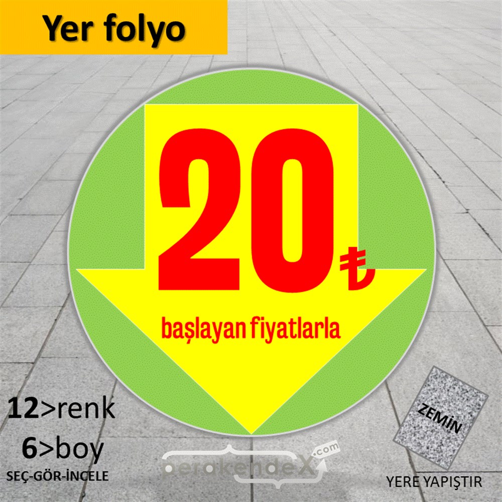 20 Tl Den Başlayan Fiyatlarla Fiyatlık YER - ZEMİN FOLYO,  VİNİL -oval,tek yön baskı