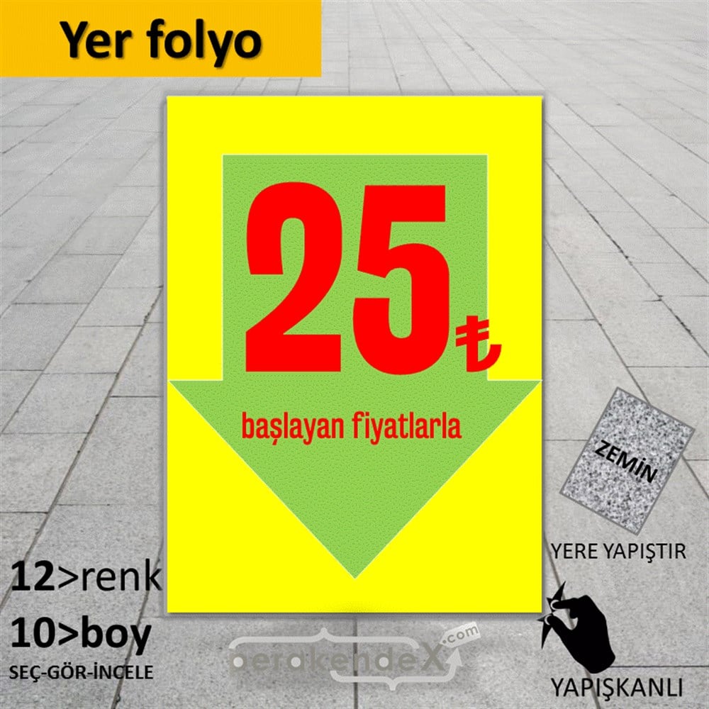 25 Tl Den Başlayan Fiyatlarla Fiyatlık YER - ZEMİN FOLYO,  VİNİL -dikdörtgen,tek yön baskı