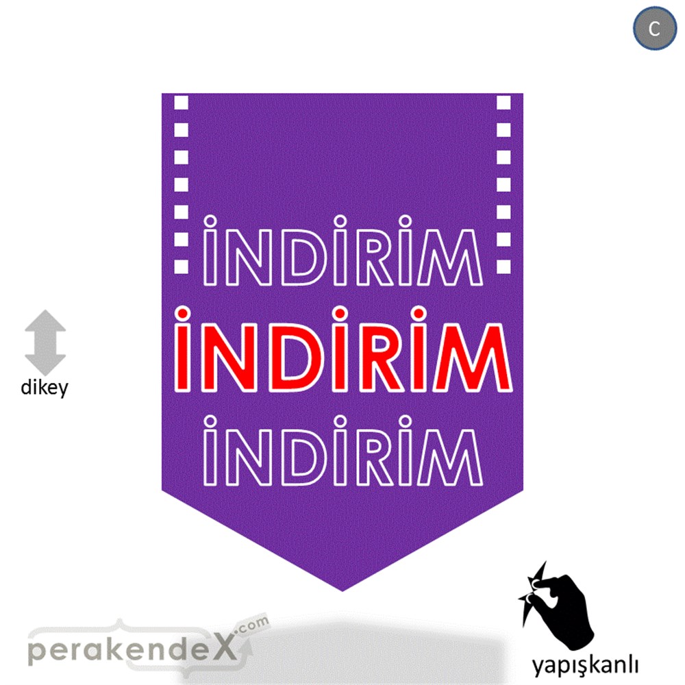 3X indirim- CAMA YAPIŞAN FOLYO -dikdörtgen,tek yön baskı