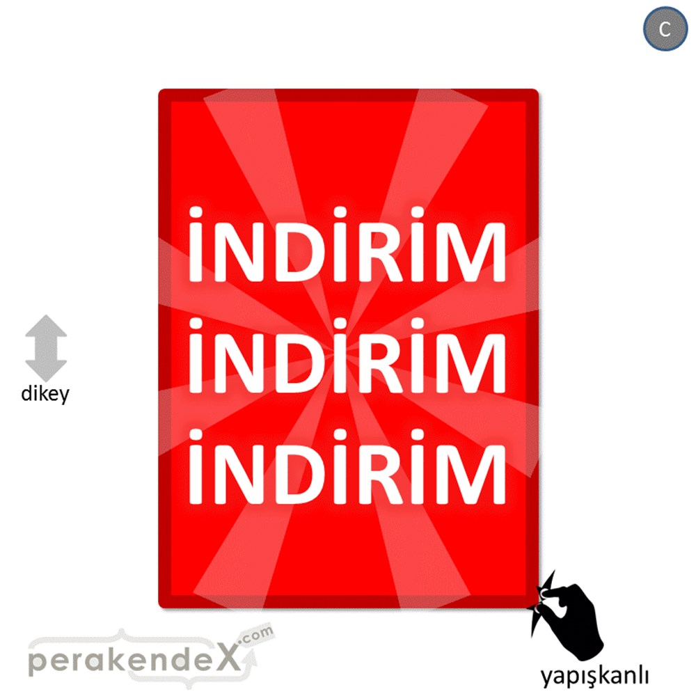 3X indirim CAMA YAPIŞAN FOLYO -dikdörtgen,tek yön baskı