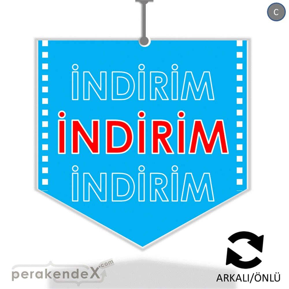 3X indirim- DÖNKARTI -ok,çift yön baskı