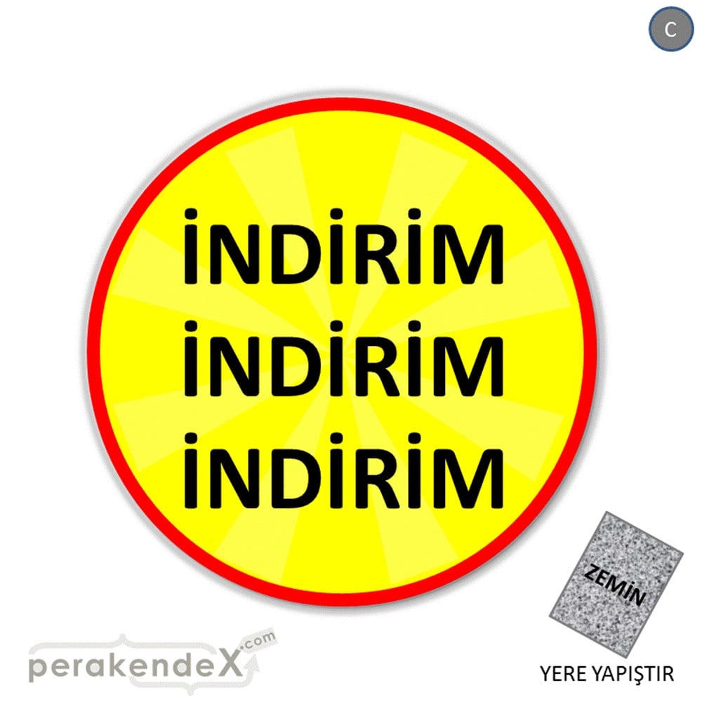 3X indirim YER ZEMİNE YAPIŞIR -oval,tek yön baskı