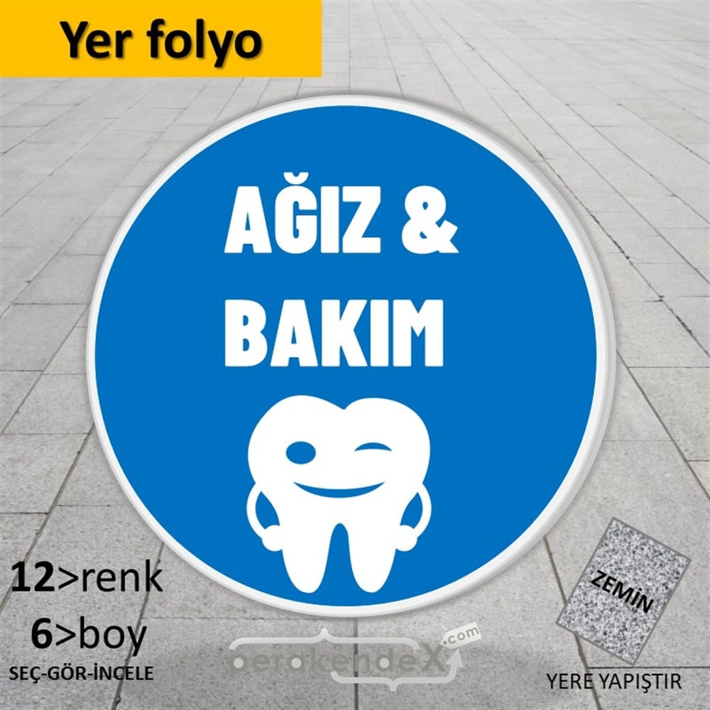 Ağız&Diş Sağlığı Ürün Çeşitleri YER - ZEMİN FOLYO,  VİNİL -oval,tek yön baskıyer - zemin folyo,  vinil