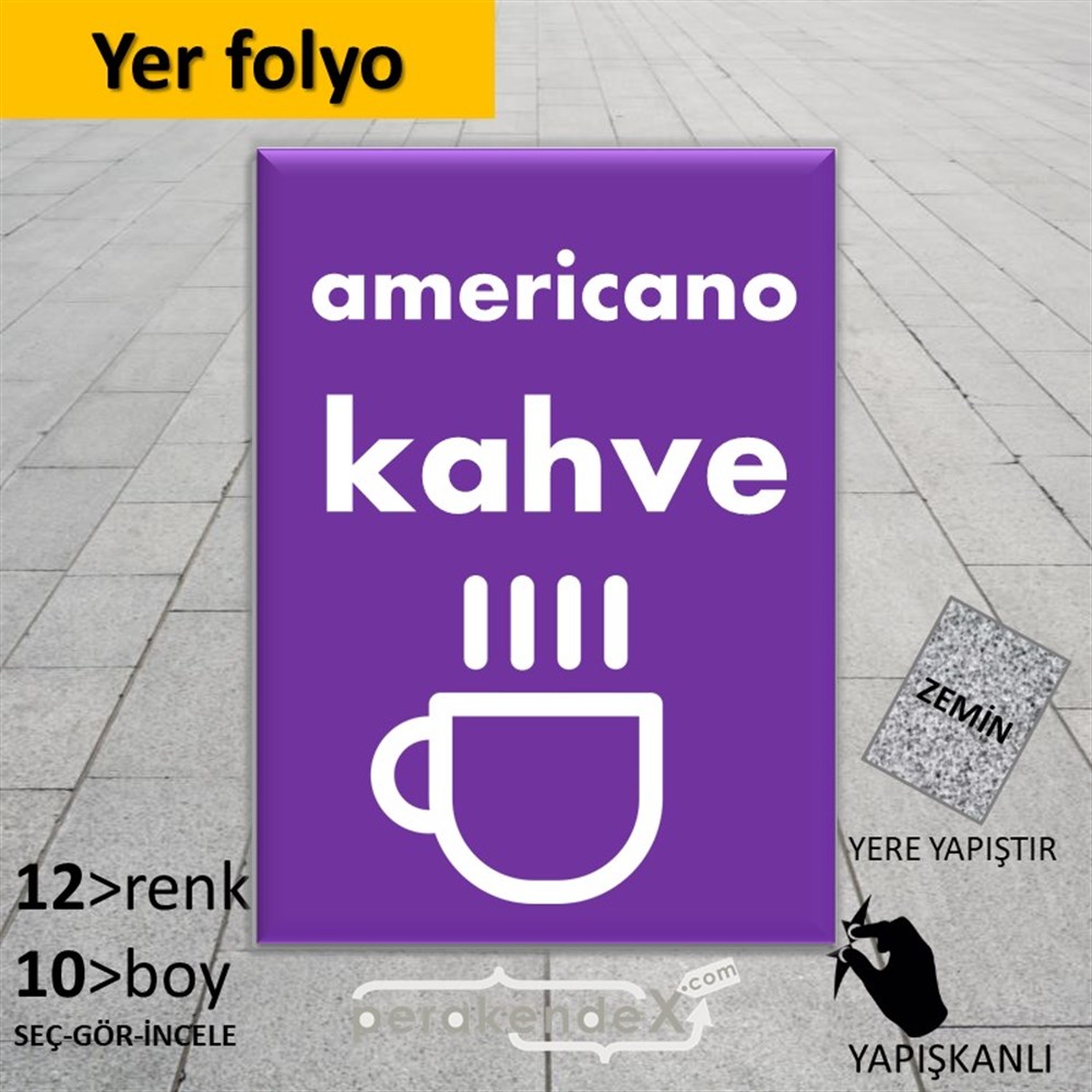 Amerikano - Kahve YER - ZEMİN FOLYO,  VİNİL -dikdörtgen,tek yön baskıyer - zemin folyo,  vinil