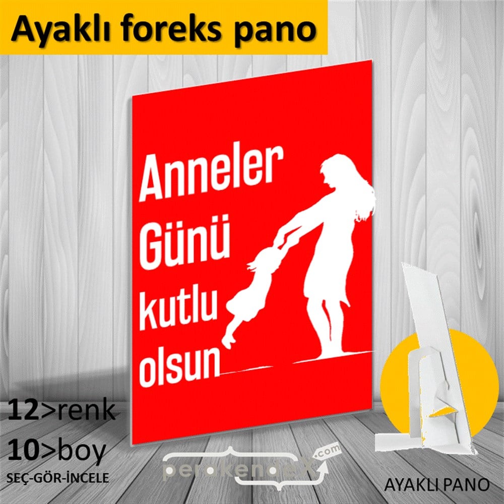 Anneler Günü Kutlu Olsun KARTON AYAKLI POSTER,  PANO -dikdörtgen,tek yön baskı