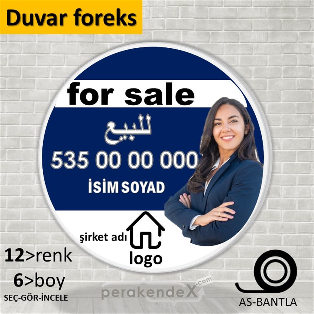 Arapça Satılık Yazısı 002 SERT PLASTİK POSTER,  AFİŞ -oval,tek yön baskısert plastik poster,  afiş