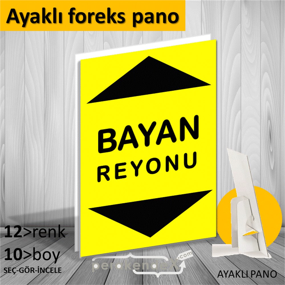bayan reyonu yönlendirme AYAKLI REKLAM PANOSU -dikdörtgen,tek yön baskı