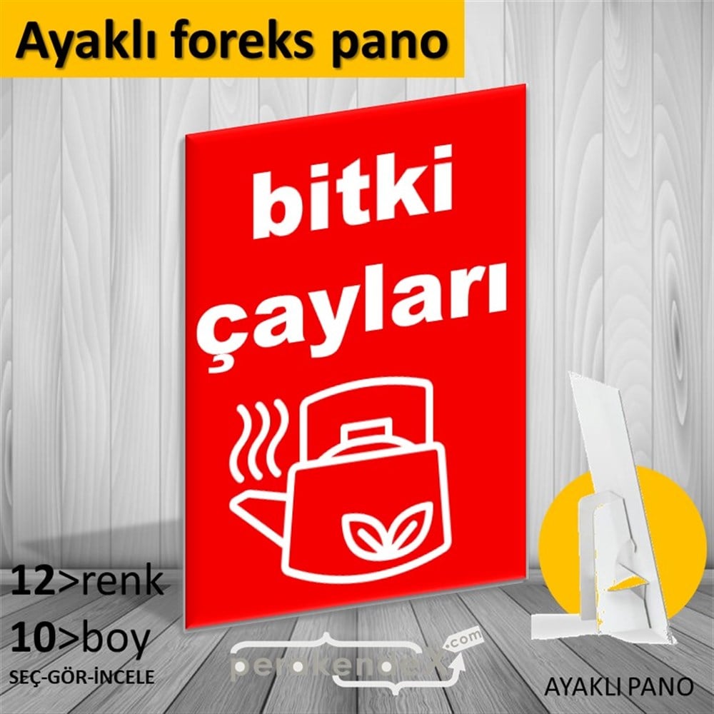 Bitki Çayları KARTON AYAKLI POSTER,  PANO -dikdörtgen,tek yön baskıkarton ayaklı poster,  pano