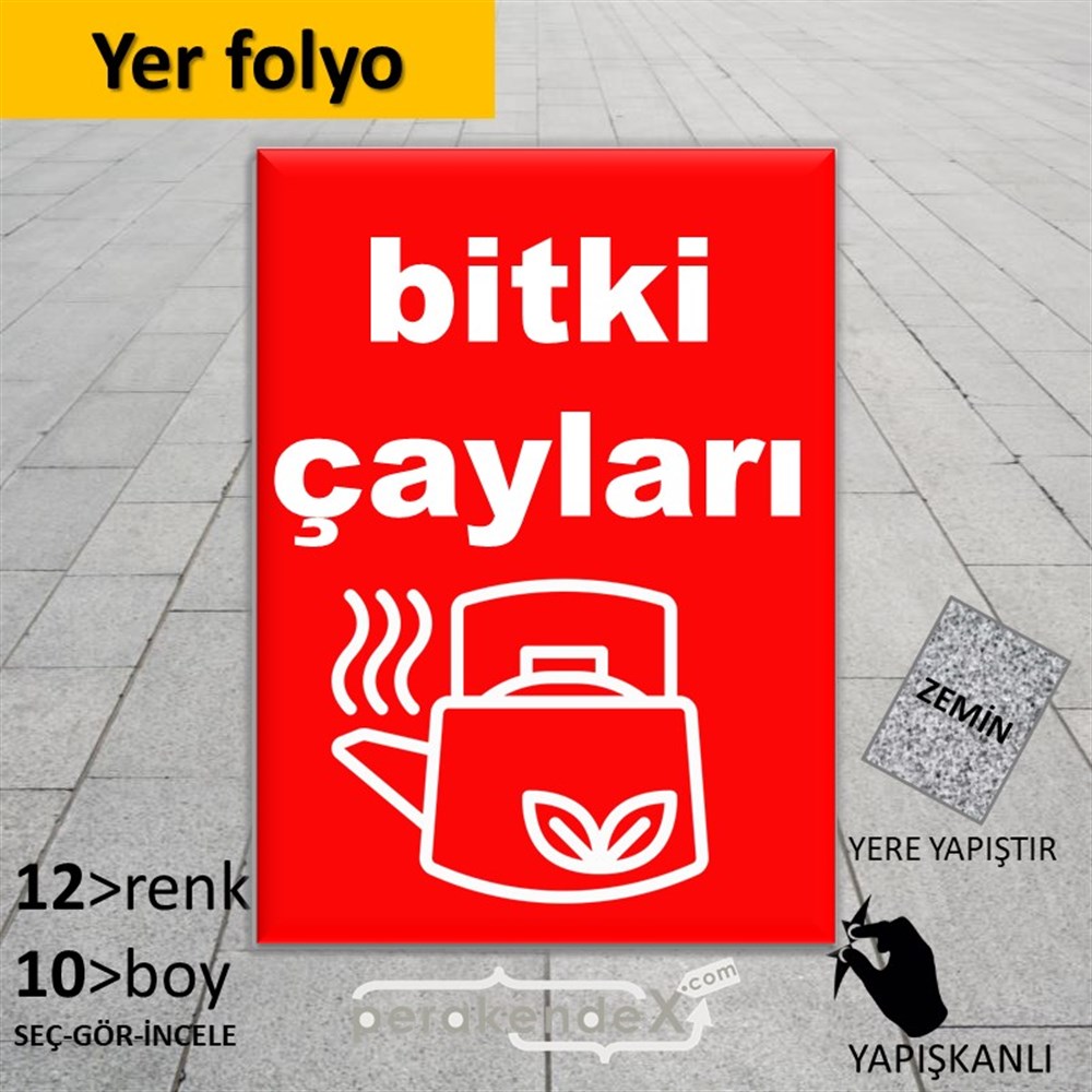 Bitki Çayları YER - ZEMİN FOLYO,  VİNİL -dikdörtgen,tek yön baskıyer - zemin folyo,  vinil