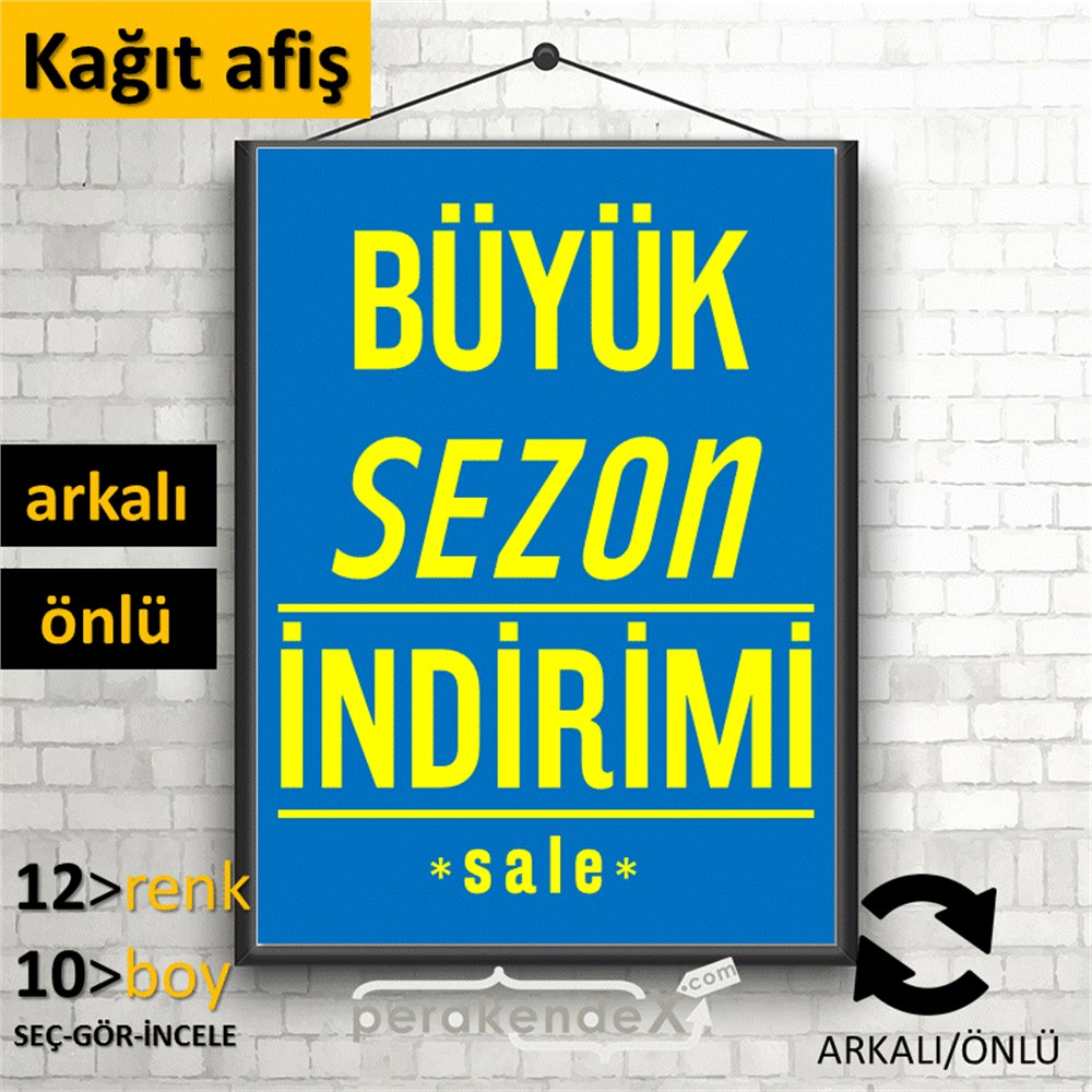 büyük sezon indirimi >sale POSTERİ -dikdörtgen,çift yön baskı