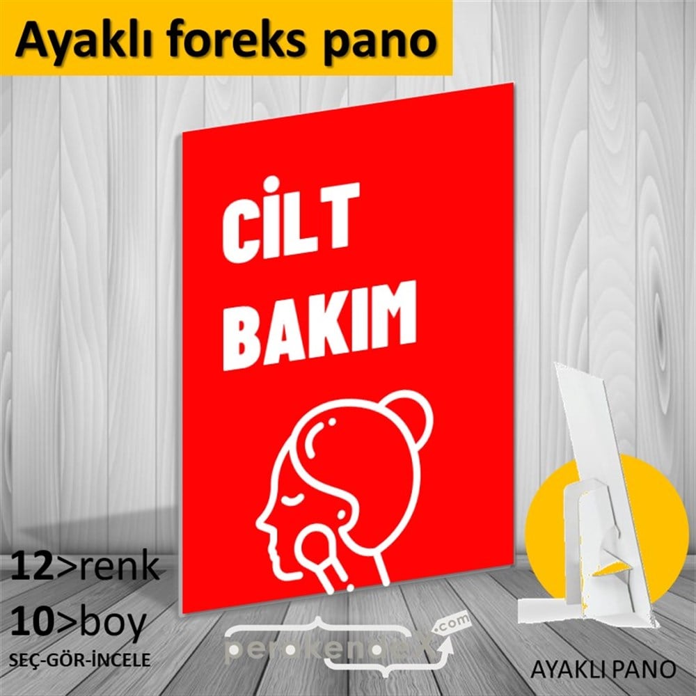 Cilt Bakım Ürün Çeşitleri KARTON AYAKLI POSTER,  PANO -dikdörtgen,tek yön baskıkarton ayaklı poster,  pano