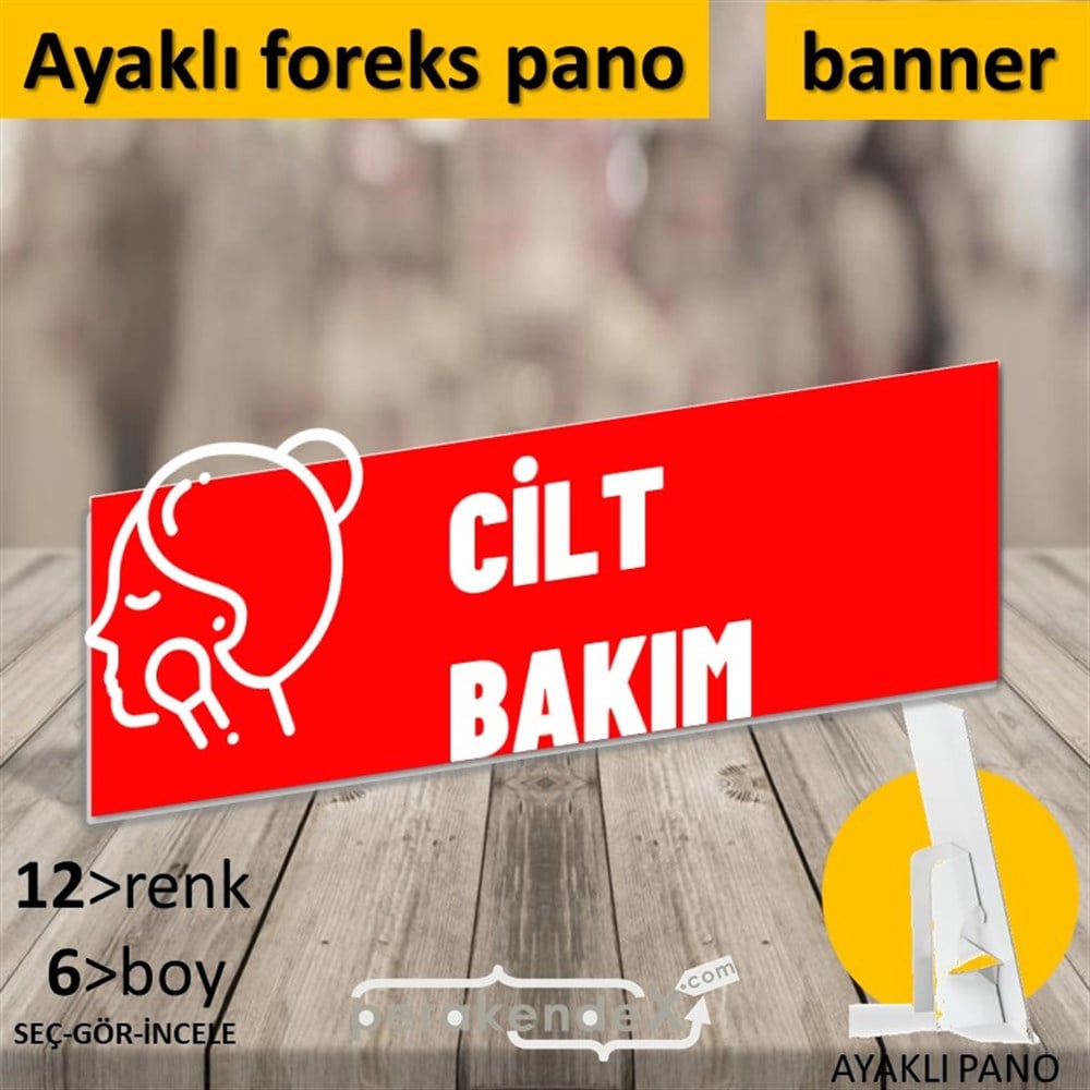 Cilt Bakım Ürün Çeşitleri KARTON AYAKLI POSTER,  PANO (BANNER) -dikdörtgen,tek yön baskıkarton ayaklı poster,  pano