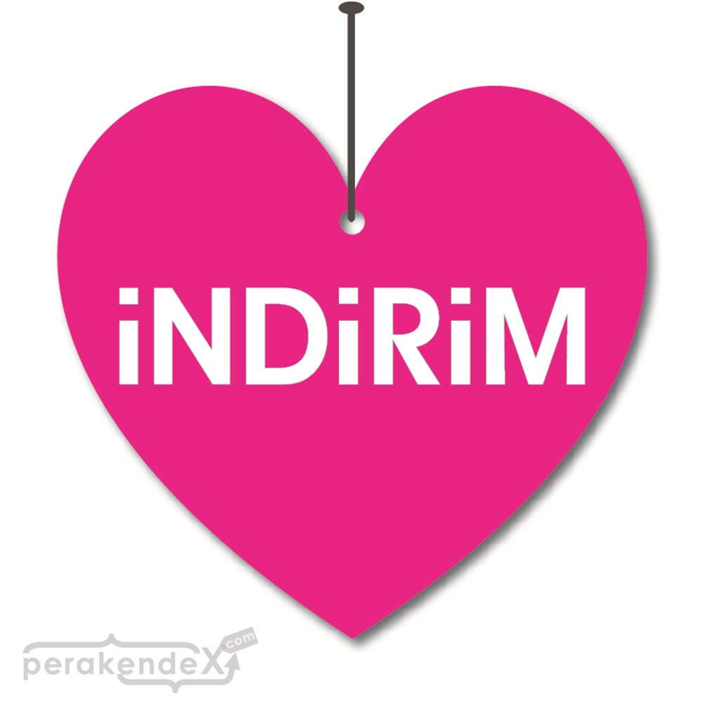düz indirim DÖNKARTI -Kalp,çift yön baskı