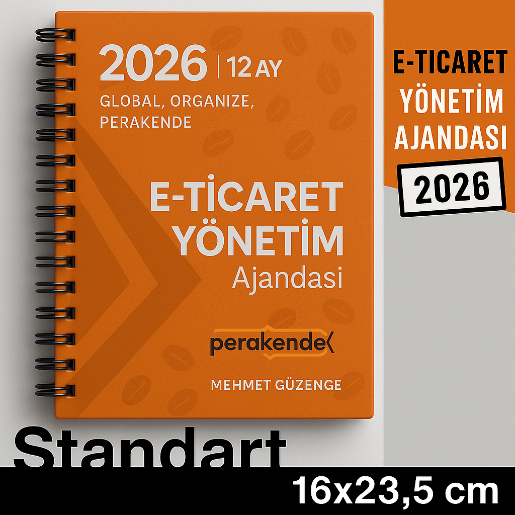 E-TİCARET YÖNETİM AJANDASI 2026 --xx -Standart Boy - 12 AYLIK//MAĞAZA YÖNETİM AJANDASI