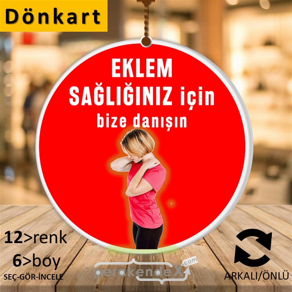 Eklem Sağlığınız İçin Bize Danışın DÖNKART -oval,çift yön baskı