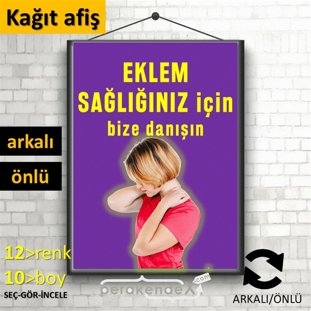 Eklem Sağlığınız İçin Bize Danışın KAĞIT POSTER,  AFİŞ -dikdörtgen,çift yön baskı