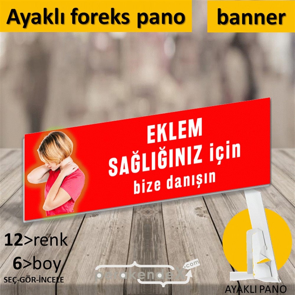 Eklem Sağlığınız İçin Bize Danışın KARTON AYAKLI POSTER,  PANO (BANNER) -dikdörtgen,tek yön baskı