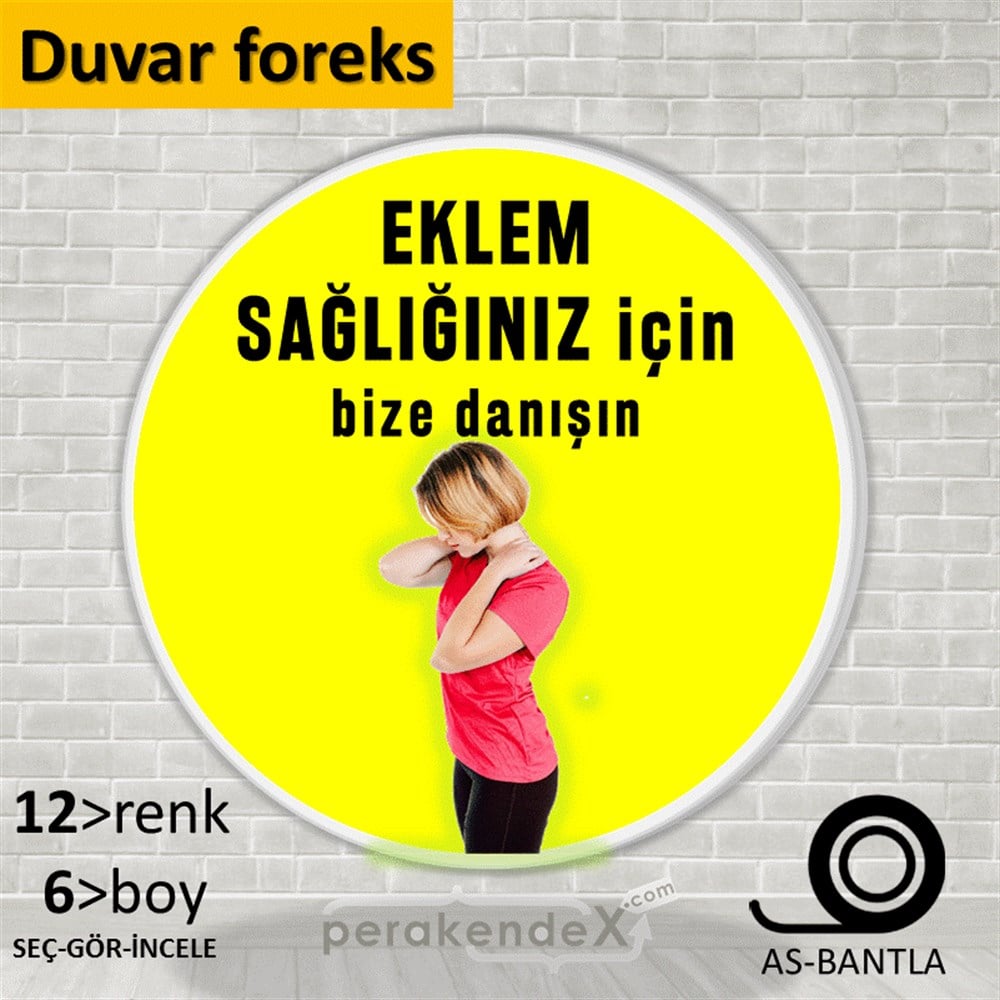 Eklem Sağlığınız İçin Bize Danışın SERT PLASTİK POSTER,  AFİŞ -oval,tek yön baskı