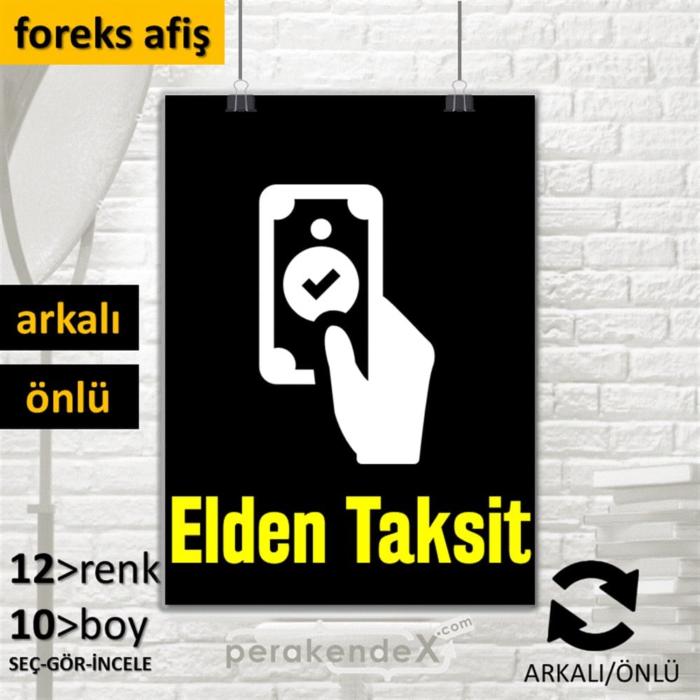 Elden Taksit Yapılır SERT PLASTİK POSTER,  AFİŞ -dikdörtgen,çift yön baskı
