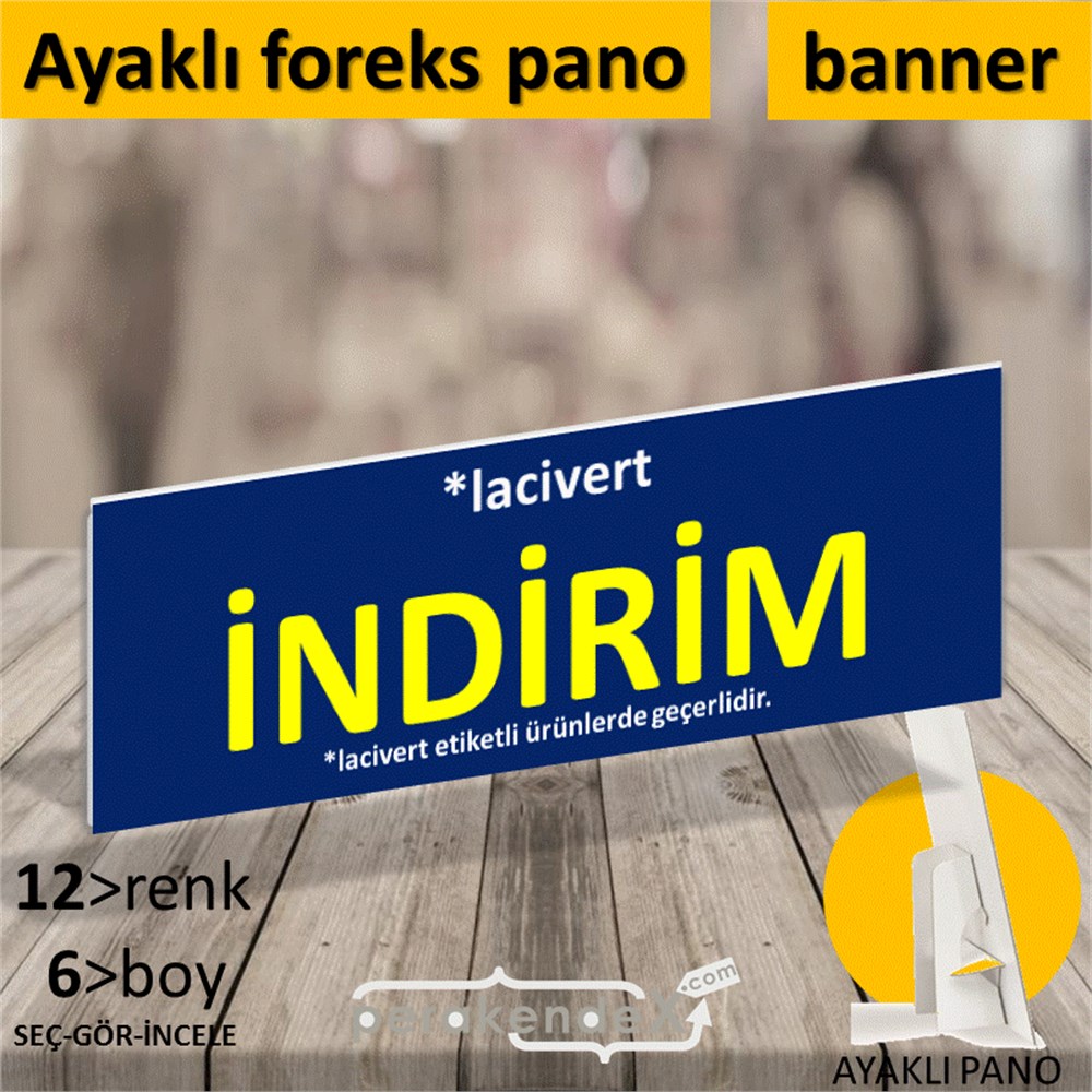 etiket rengine göre indirim AYAKLI REKLAM BANNER -dikdörtgen,tek yön baskı