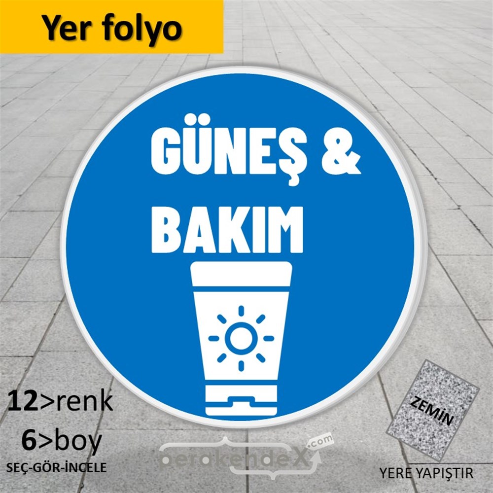 Güneş Bakım Ürün Çeşitleri YER - ZEMİN FOLYO,  VİNİL -oval,tek yön baskıyer - zemin folyo,  vinil