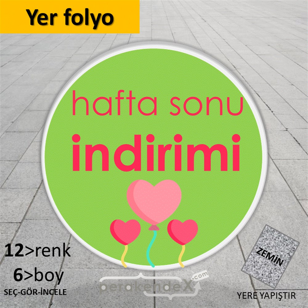 Hafta Sonu İndirimi YER - ZEMİN FOLYO,  VİNİL -oval,tek yön baskı