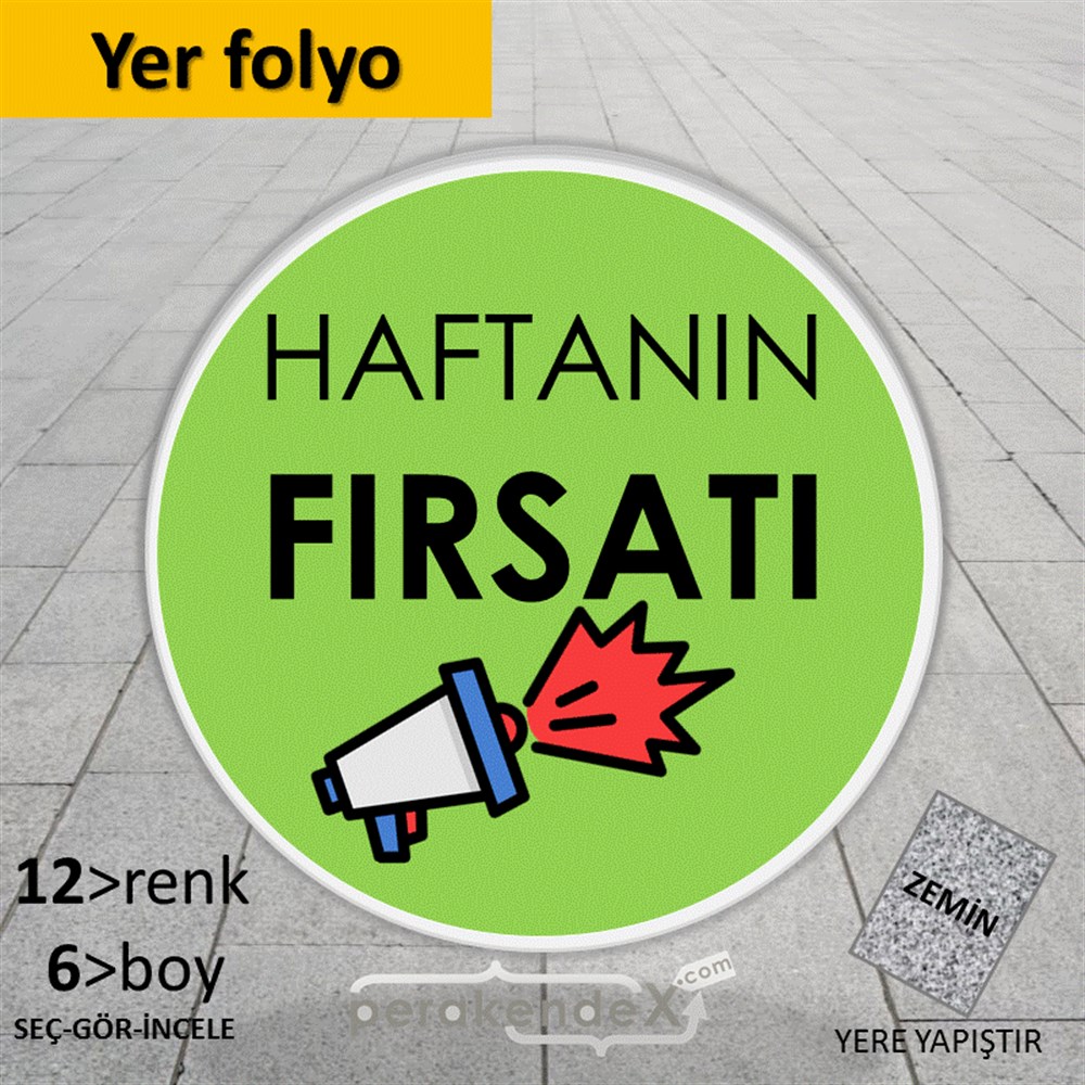 Haftanın Fırsatı YER - ZEMİN FOLYO,  VİNİL -oval,tek yön baskı