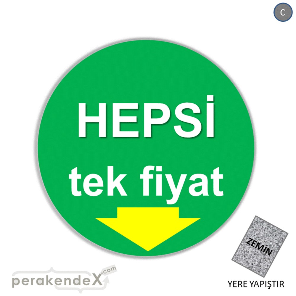 hepsi tek fiyat YER ZEMİNE YAPIŞIR -oval,tek yön baskı