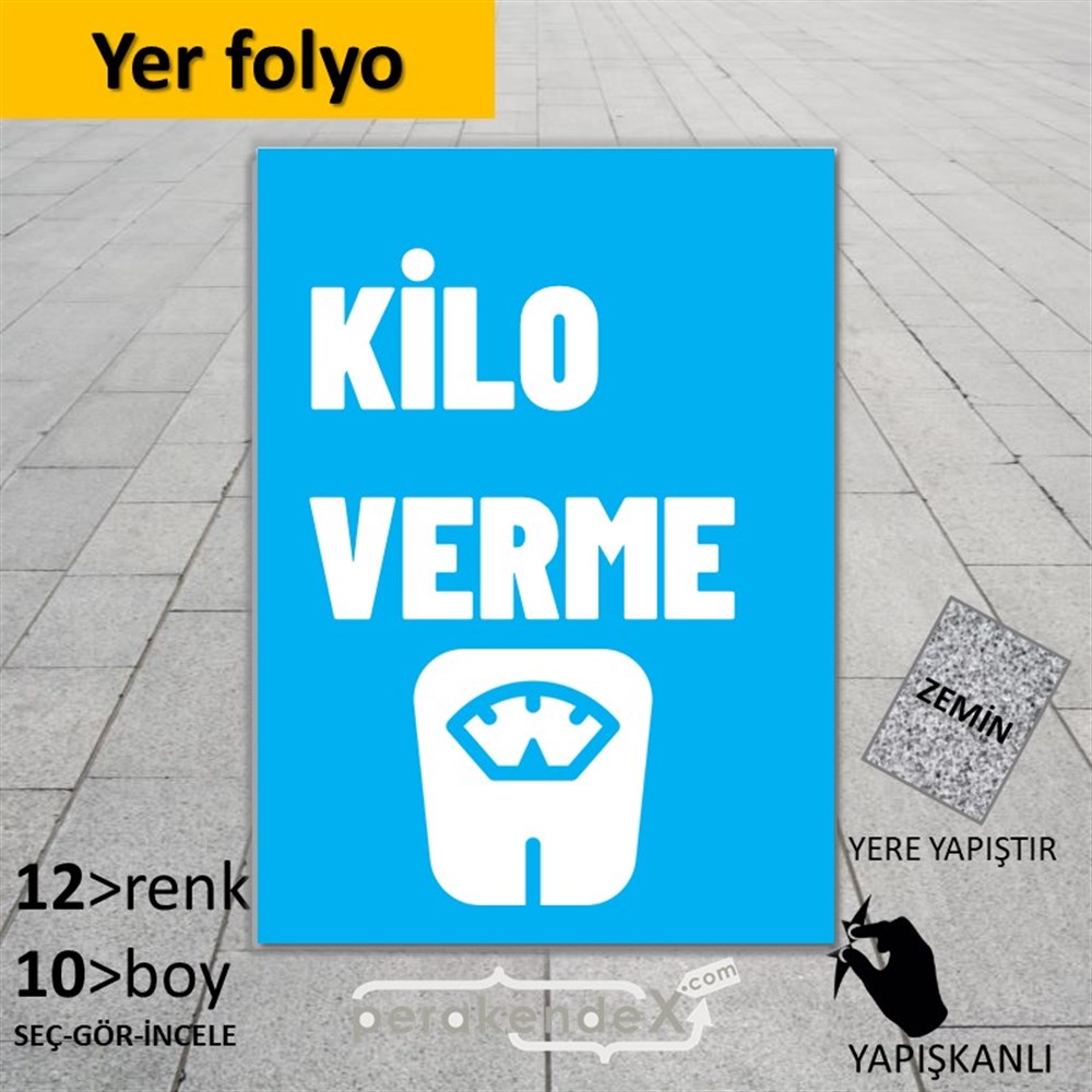Kilo Verme Ürünleri Yazısı YER - ZEMİN FOLYO,  VİNİL -dikdörtgen,tek yön baskıyer - zemin folyo,  vinil