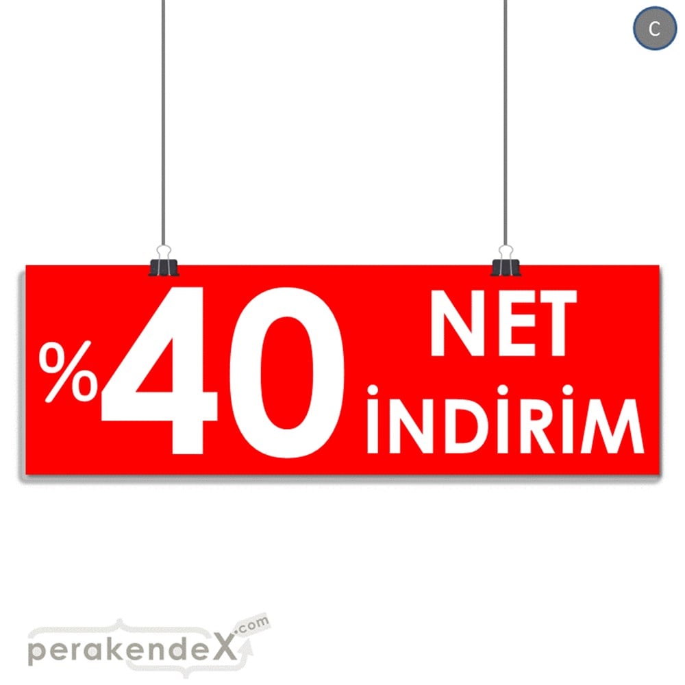 Net İndirim %40 SERT PLASTİK POSTER,  AFİŞ (BANNER) -dikdörtgen,tek yön baskı