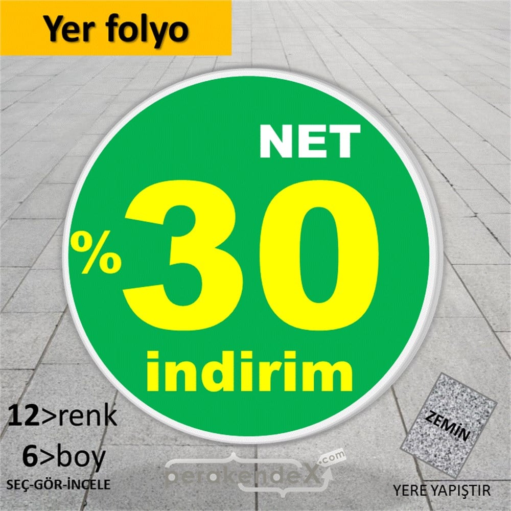 net yüzde 30 indirim YER ZEMİNE YAPIŞIR -oval,tek yön baskı