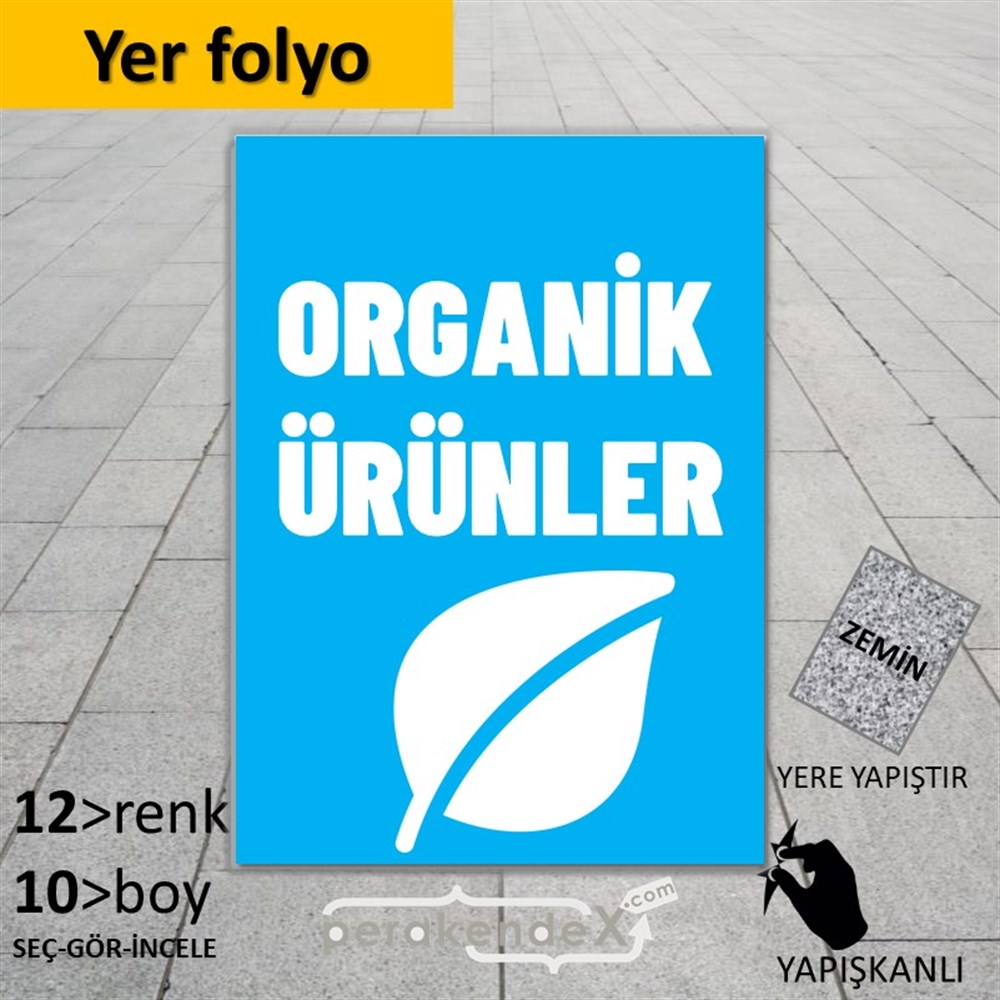 Organik Ürün Çeşitleri YER - ZEMİN FOLYO,  VİNİL -dikdörtgen,tek yön baskıyer - zemin folyo,  vinil