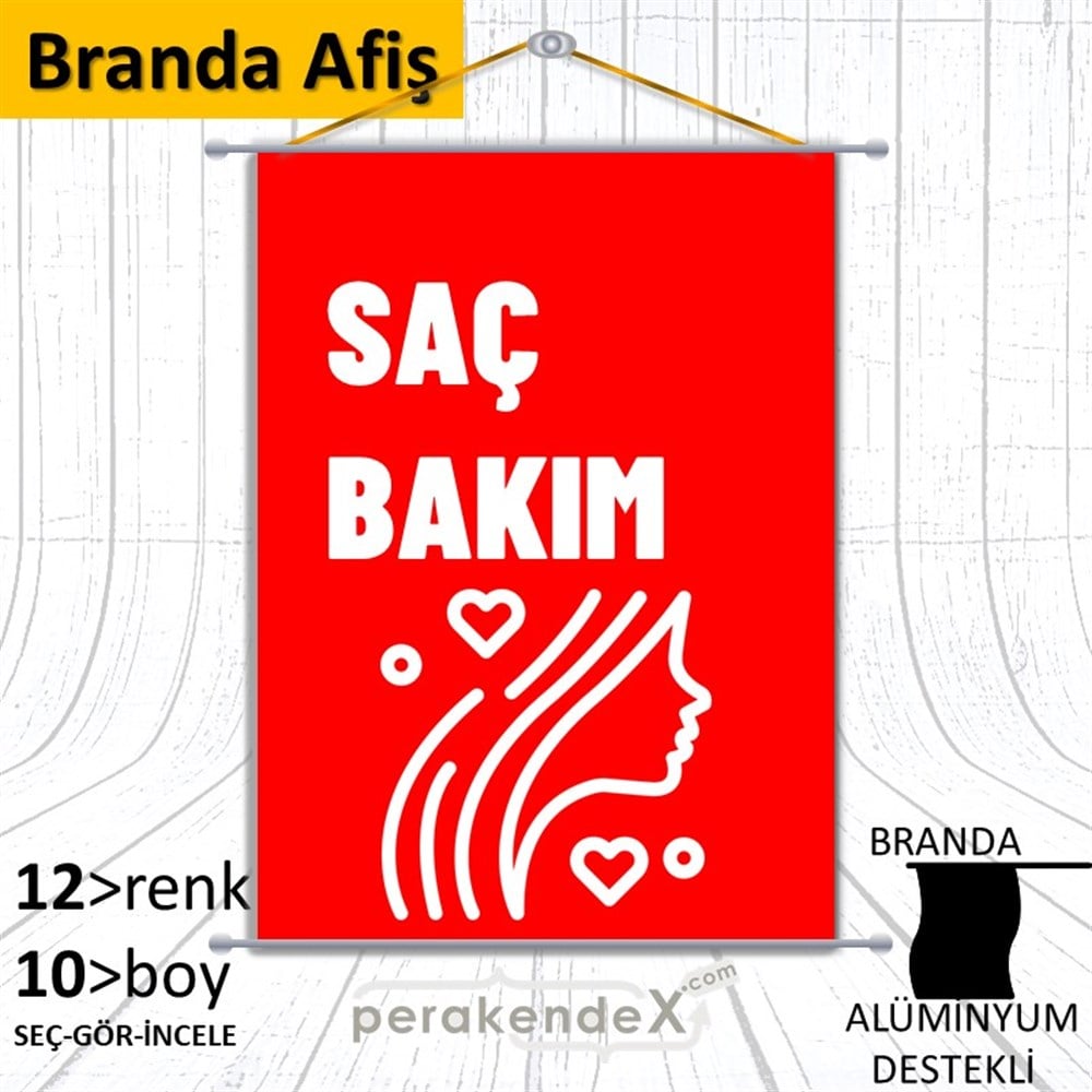 Saç Bakım Ürün Yazısı BRANDA POSTER,  AFİŞ -dikdörtgen,tek yön baskıbranda poster,  afiş