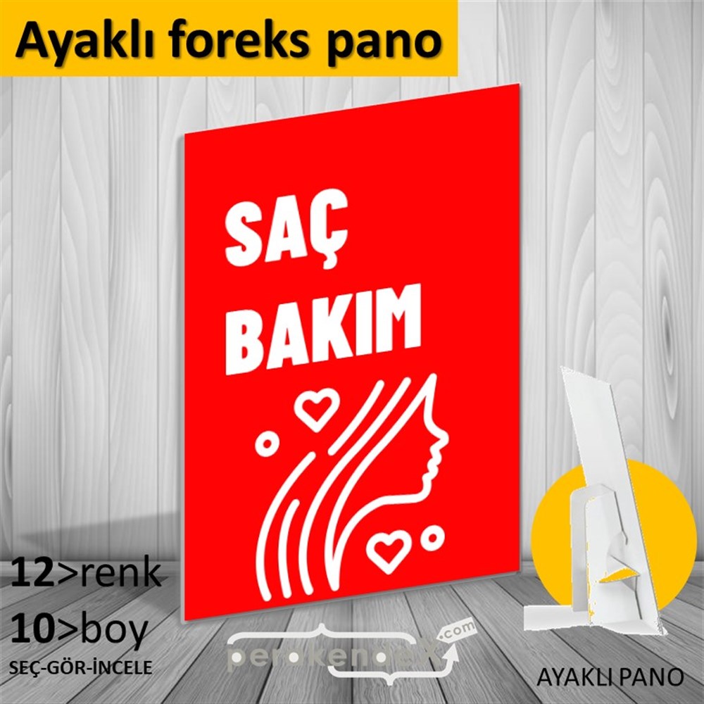 Saç Bakım Ürün Yazısı KARTON AYAKLI POSTER,  PANO -dikdörtgen,tek yön baskıkarton ayaklı poster,  pano