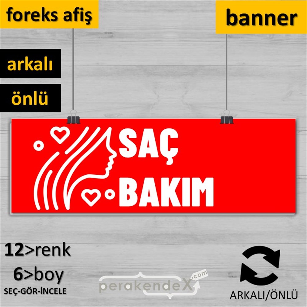 Saç Bakım Ürün Yazısı SERT PLASTİK POSTER,  AFİŞ (BANNER) -dikdörtgen,çift yön baskısert plastik poster,  afiş