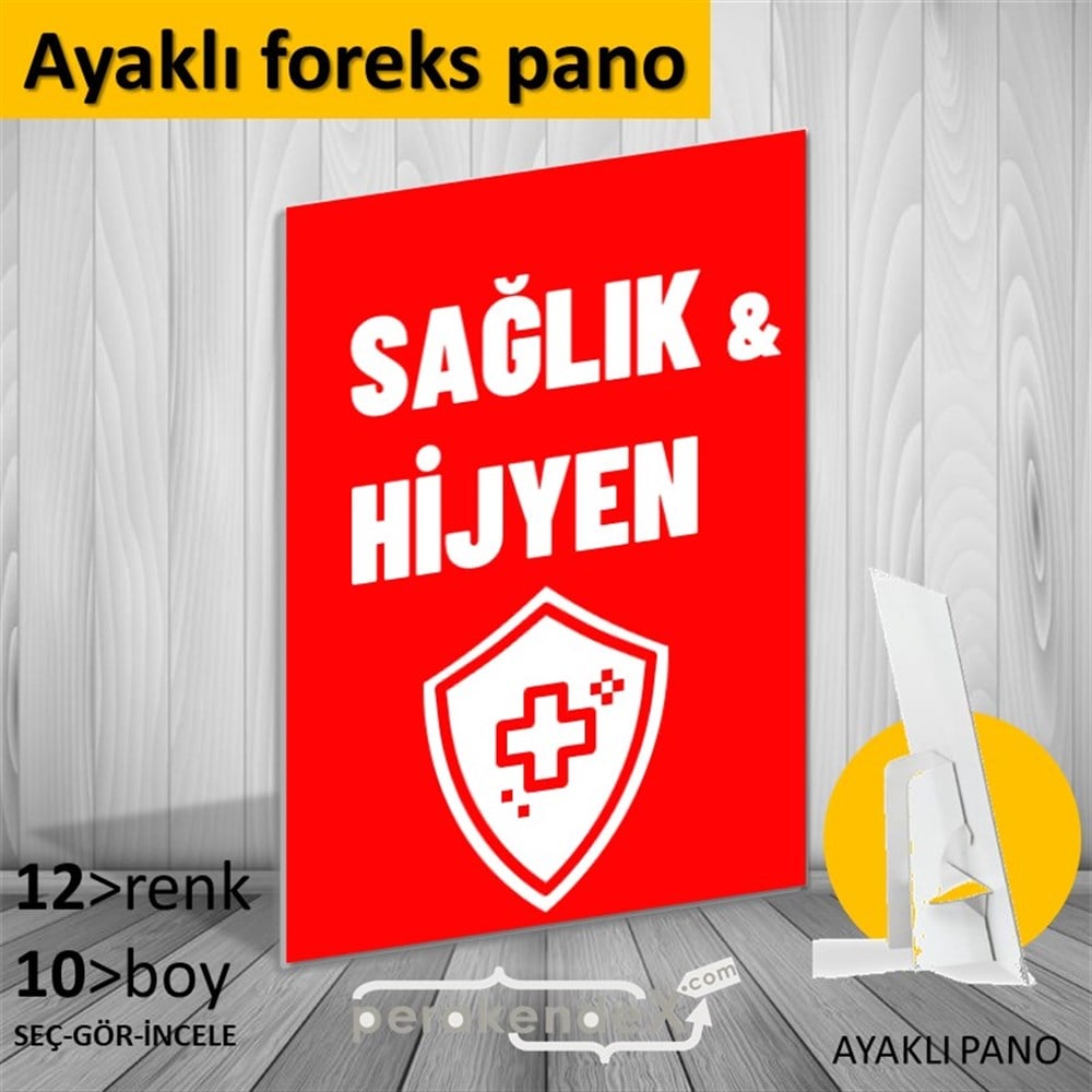 Sağlık Ve Hijyen Ürünleri KARTON AYAKLI POSTER,  PANO -dikdörtgen,tek yön baskıkarton ayaklı poster,  pano