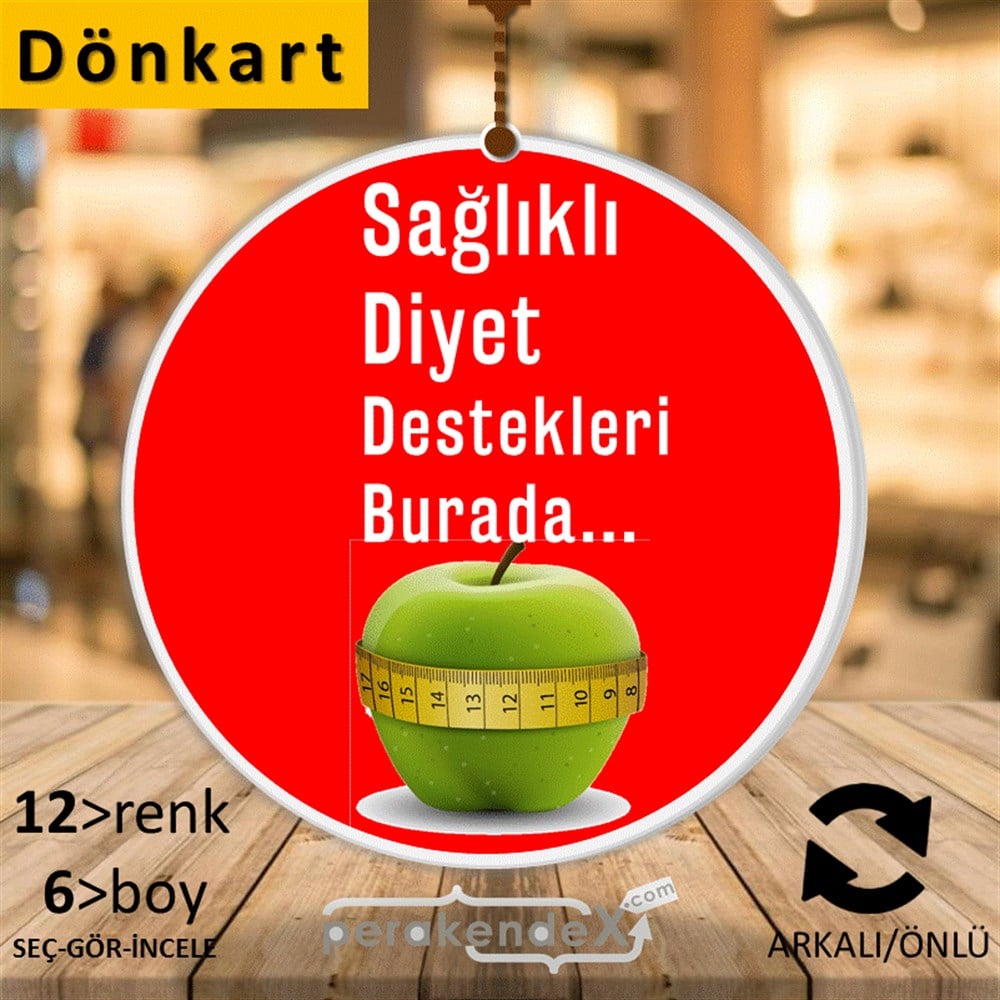 Sağlıklı Diyet Destekleri Burada DÖNKART -oval,çift yön baskı
