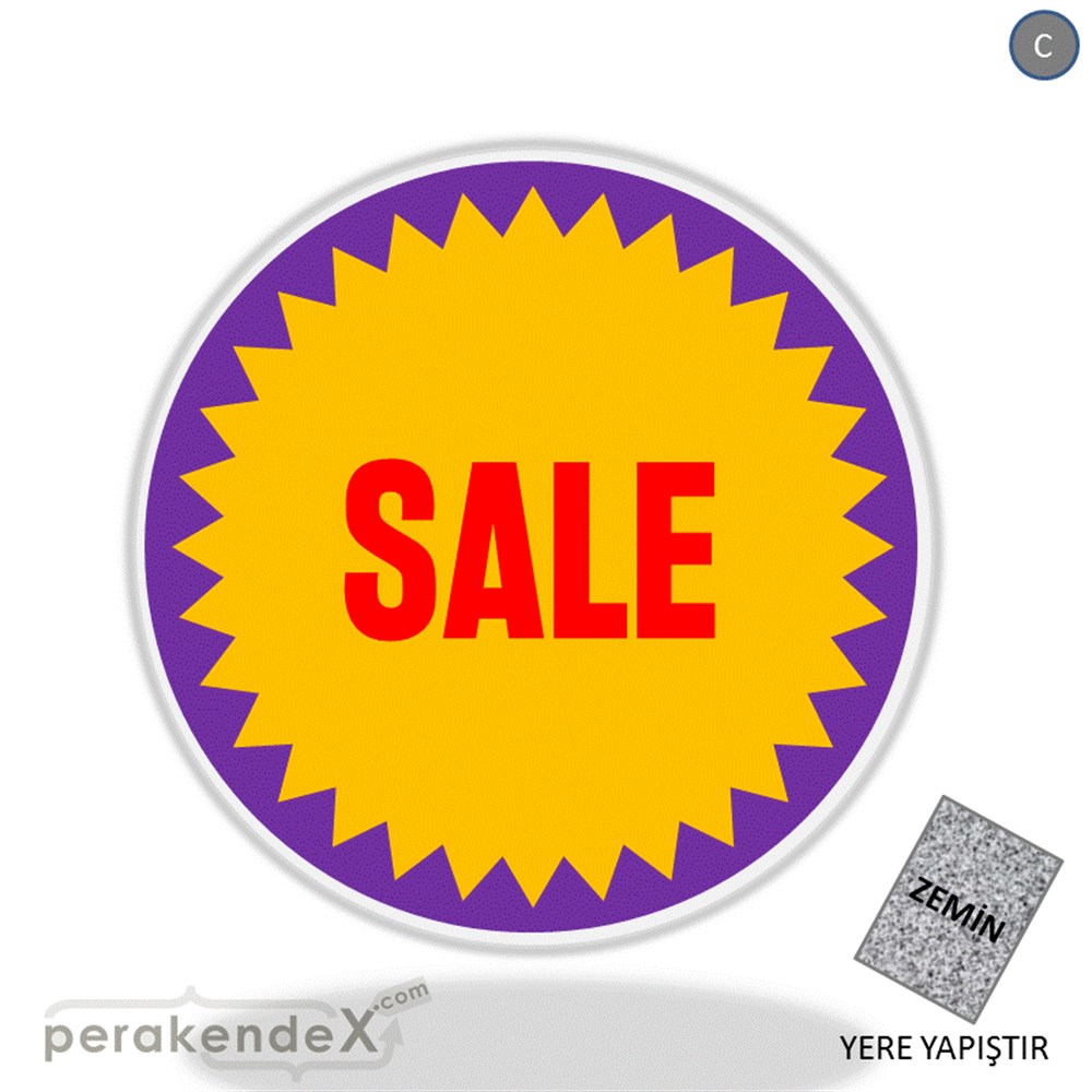 sale * YER ZEMİNE YAPIŞIR -oval,tek yön baskı