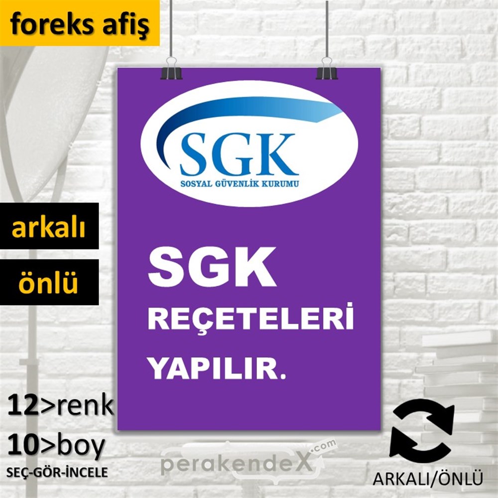 Sgk Reçeteleri Yapılır. SERT PLASTİK POSTER,  AFİŞ -dikdörtgen,çift yön baskısert plastik poster,  afiş