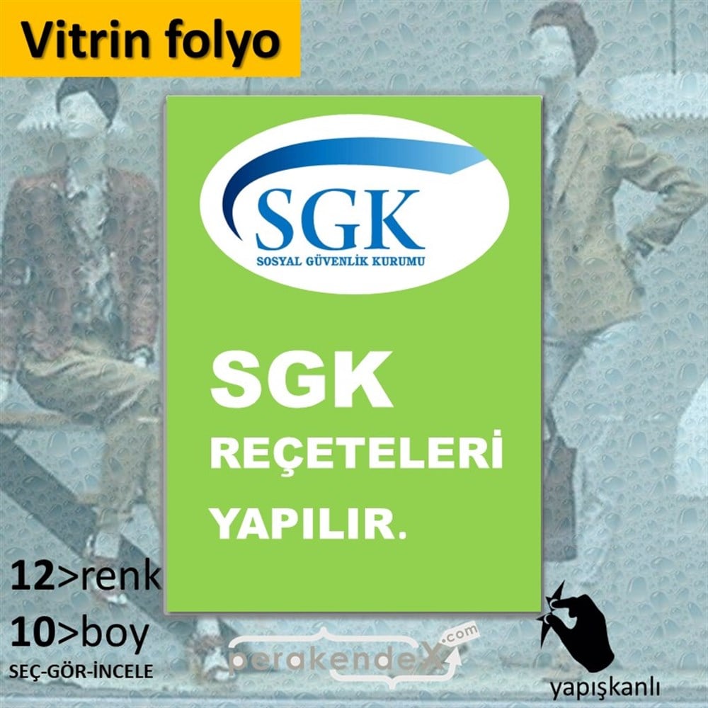 Sgk Reçeteleri Yapılır. VİTRİN - CAM FOLYO,  VİNİL -dikdörtgen,tek yön baskıvitrin - cam folyo,  vinil