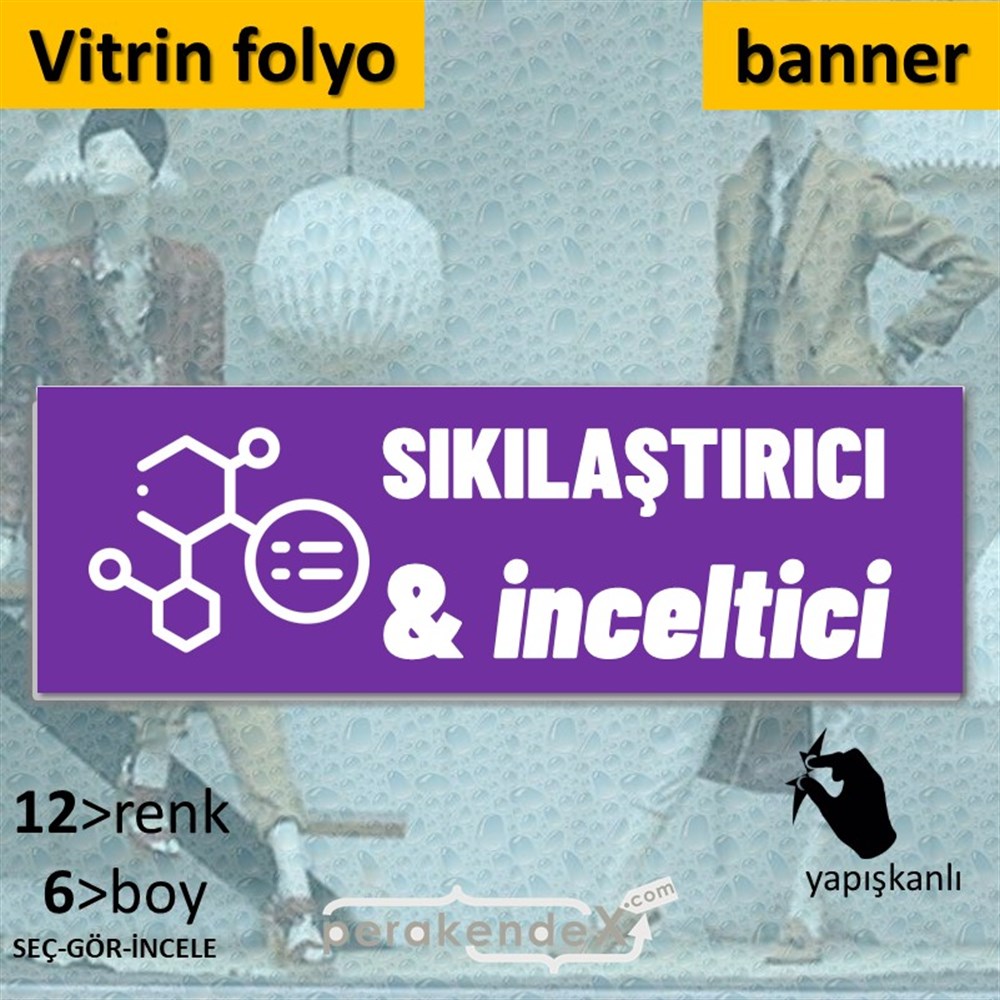 Sıkılaştırıcı Ve İnceltici Ürünler VİTRİN, CAM FOLYO,  VİNİL (BANNER) -dikdörtgen,tek yön baskıvitrin - cam folyo,  vinil