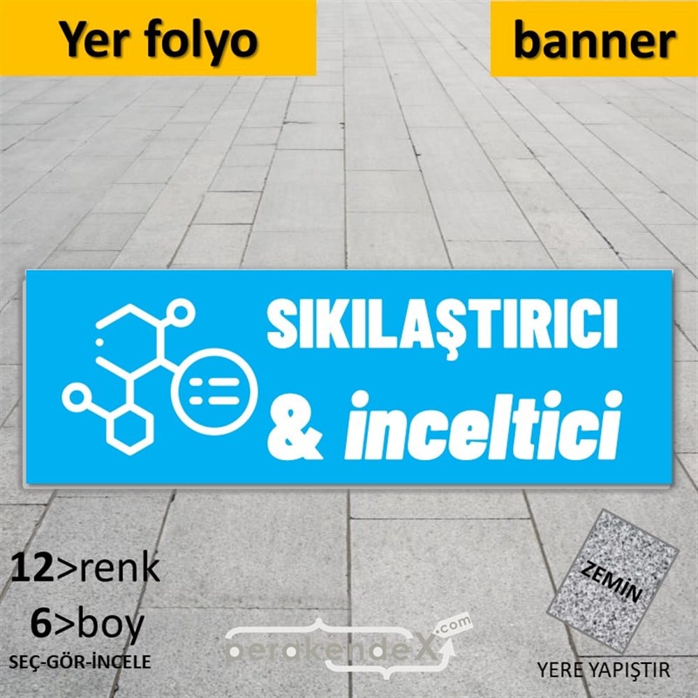 Sıkılaştırıcı Ve İnceltici Ürünler YER - ZEMİN FOLYO,  VİNİL (BANNER) -dikdörtgen,tek yön baskıyer - zemin folyo,  vinil